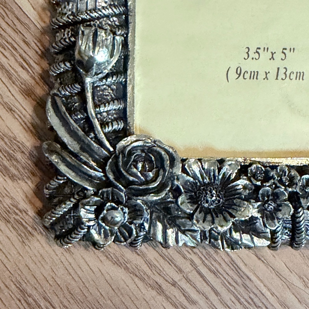 Ornate Silver Tone Floral Picture Frame - Silver Home Decor Renaissance Coll - Picture 8 of 11